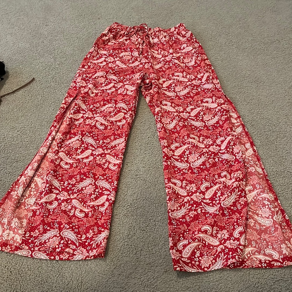 shein flowy printed pants, size xs